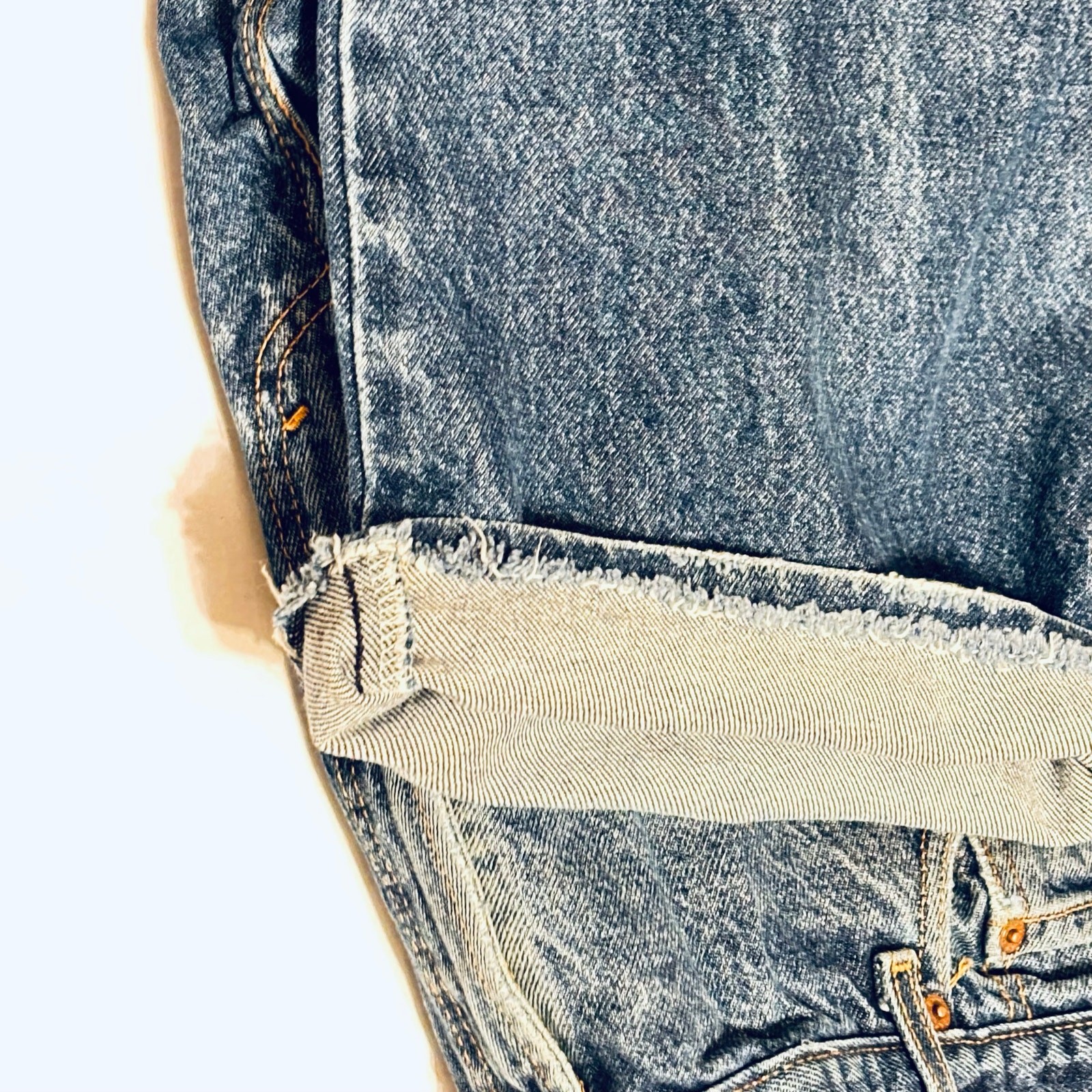 Levi’s 517 boot cut men’s blue washed wide leg jeans pants sz 40X34