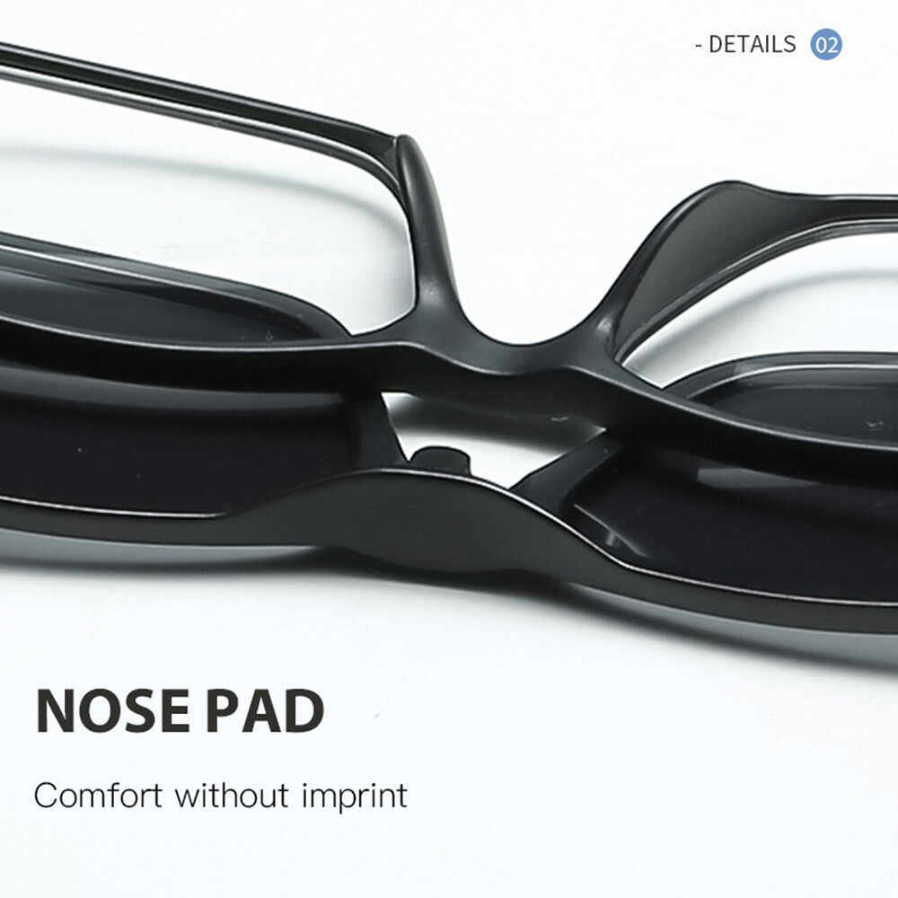Eyeglasses Frame with 5pcs Magnetic Clip On Polarized Sunglasses Square Glasses