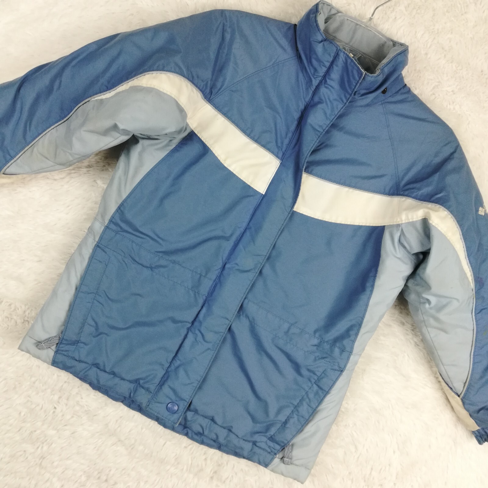 Columbia Girls Jacket Insulated Blue Full Zip Pockets Youth 7/8