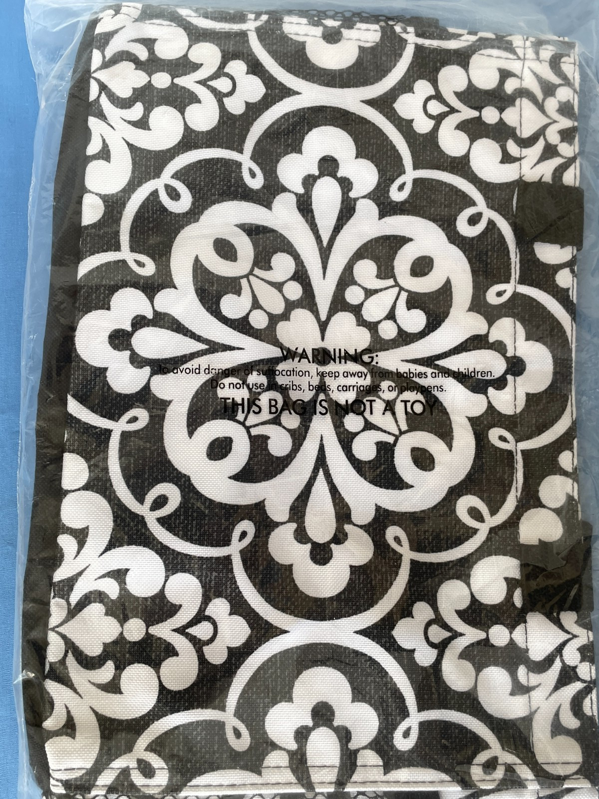 Thirty One All In Organizer In Parisian Pop 12×8 Small Tote Bag Black White NIP