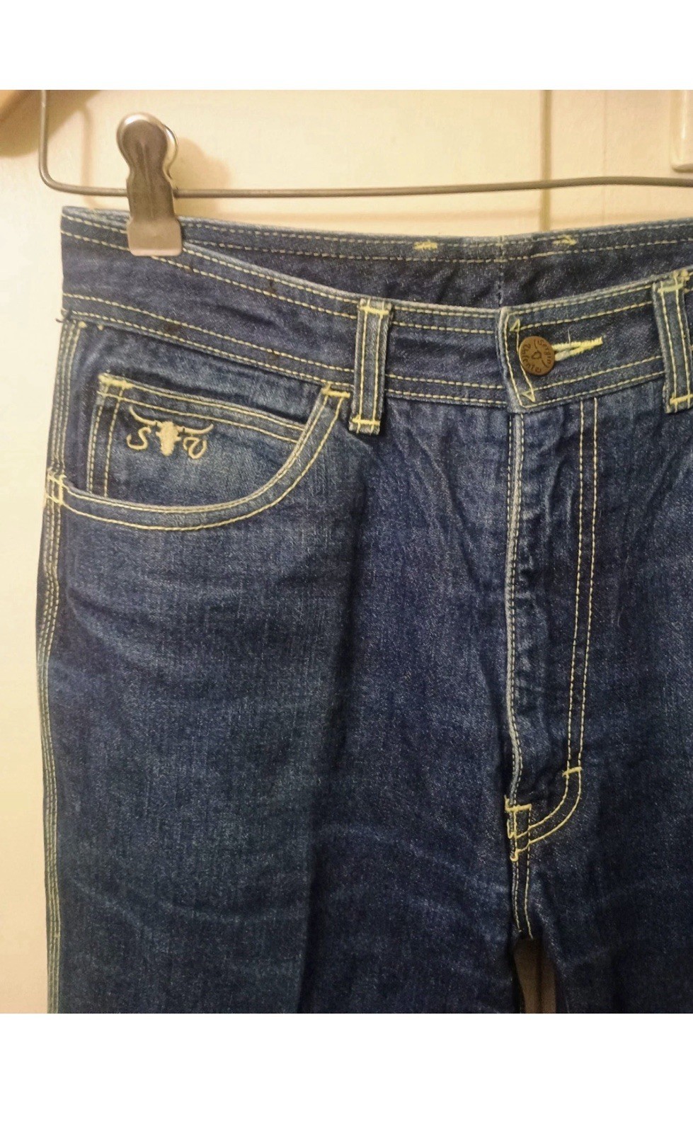 Vintage Sz32 (Actual W28 L29) SERGIO VALENTE RARE V POCKET High Waist Rise Jeans
