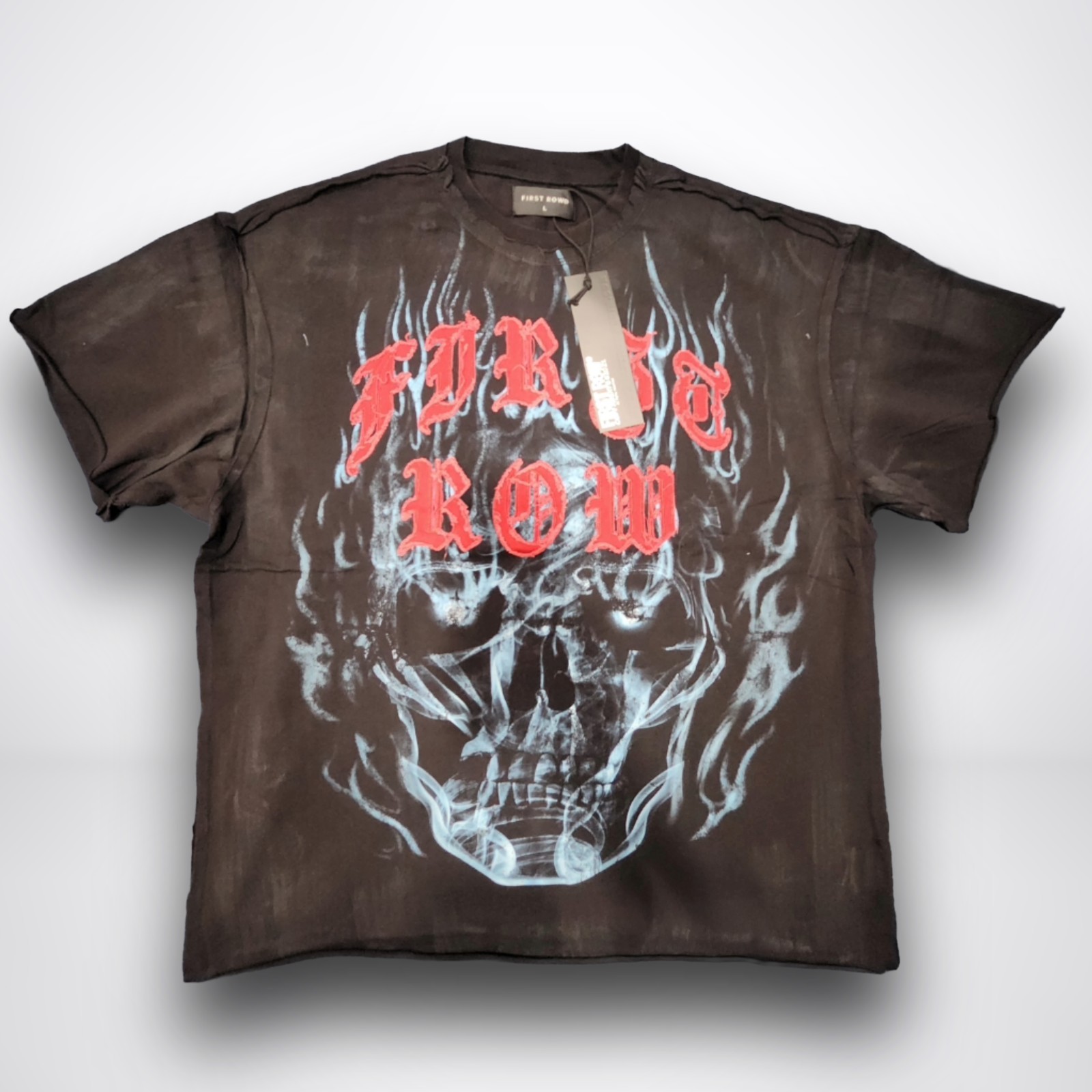 🔥 First Row “Wake Up and Be Fierce” Skull Flame Tee 🔥