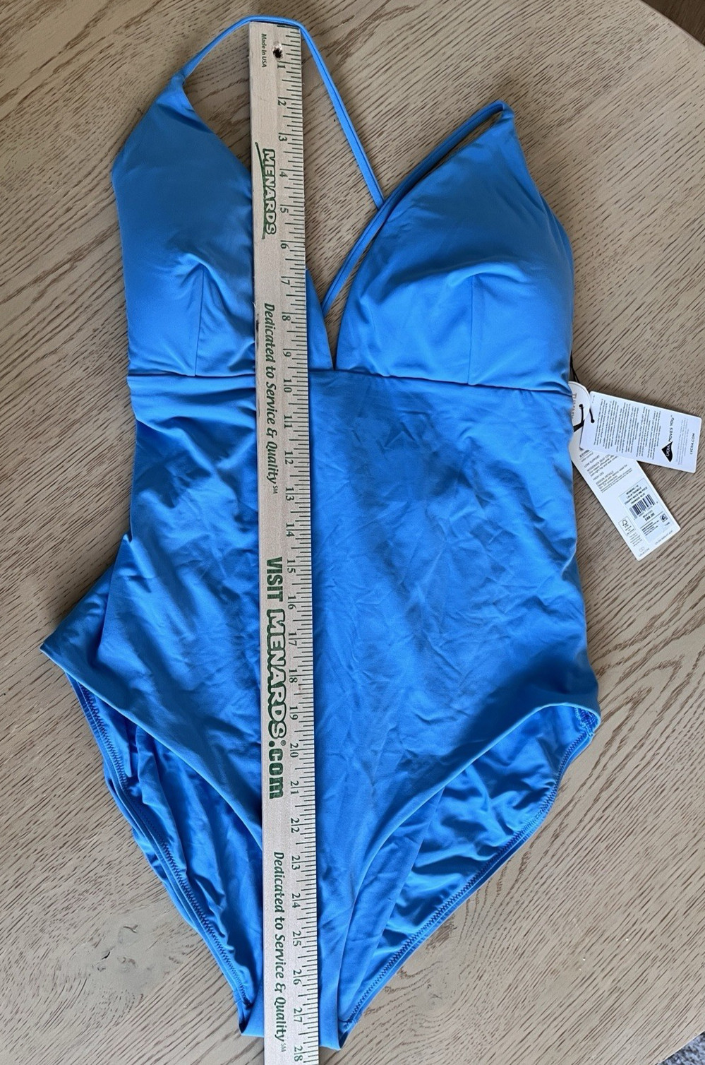 Calia swimsuit Womens size 16 One Piece scrappy back tranquil blue New!