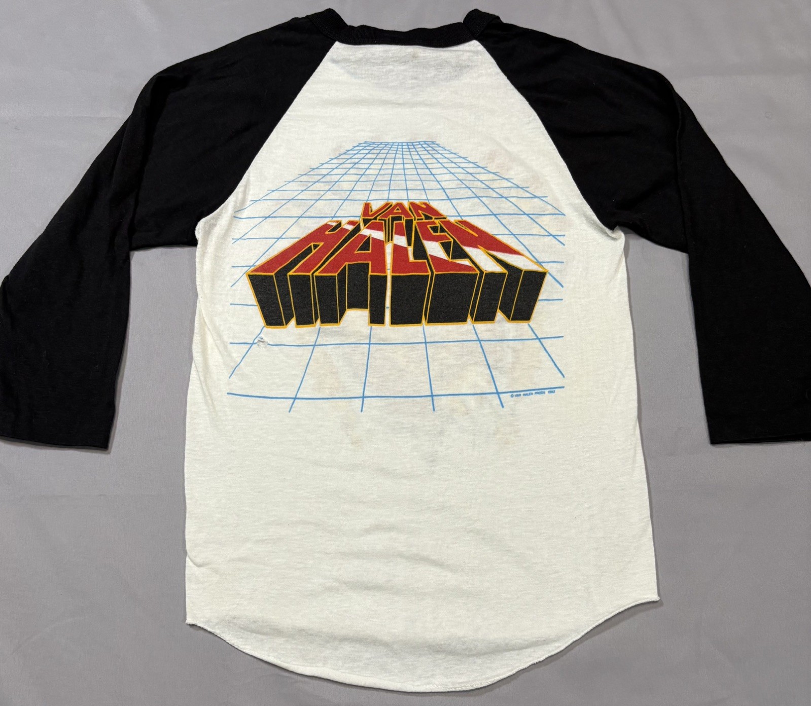 Vintage 1982 Van Halen Raglan Tour Shirt Lion Graphic Rock Tee Small