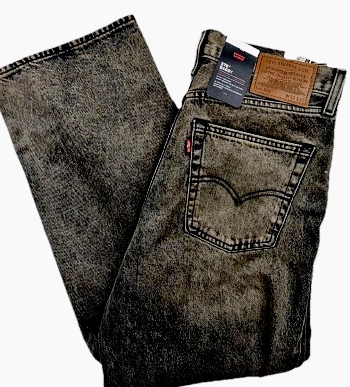 Levi’s 578 Mens Baggy Tapered Black Gray Denim Jeans All Sizes A4750-0029 Nwt
