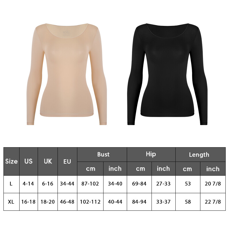 Women’s Long Sleeve Shirt Thermal Basic Compression Base Tops Undershirt Blouse