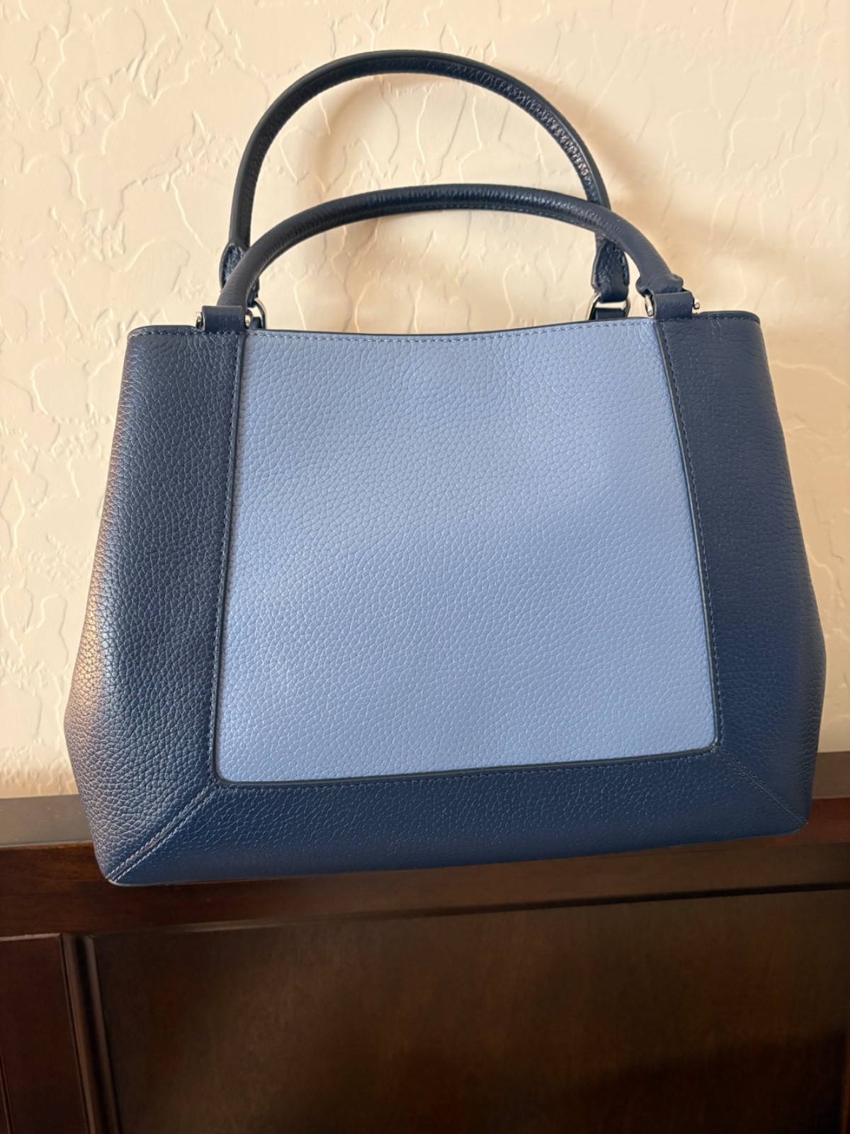 kate spade satchel new dual color blue handles and shoulder strap New never used