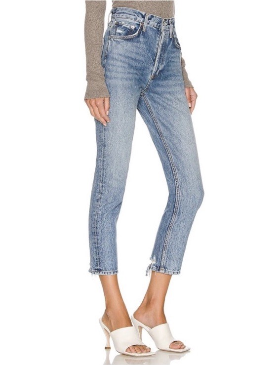NWT* AGOLDE Riley High Rise Straight Crop Jean in Endless size 24