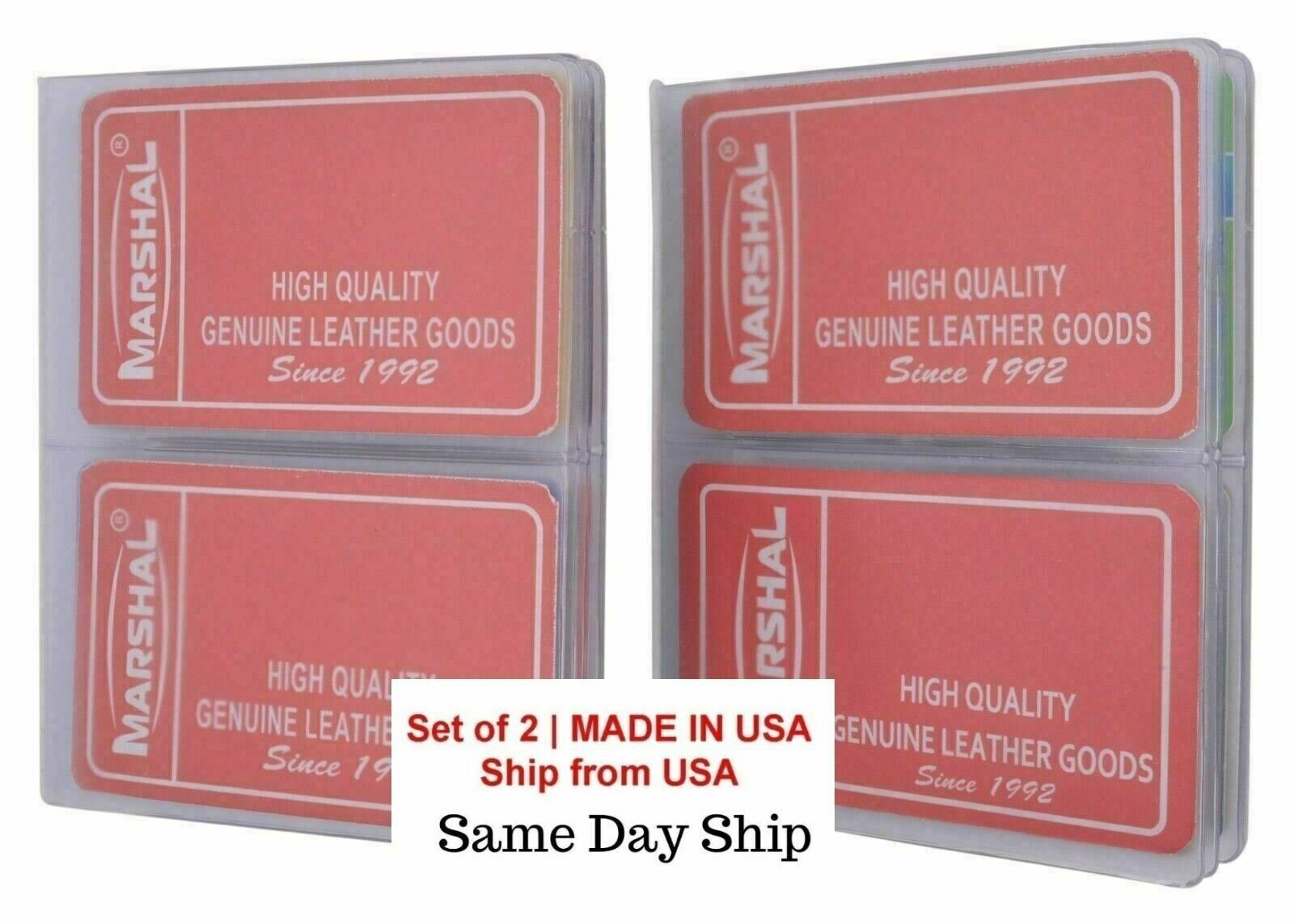 New 2 Clear Plastic Wallet Inserts 3-5/8″ x 5″ for Credit Card Holder & Hipsters