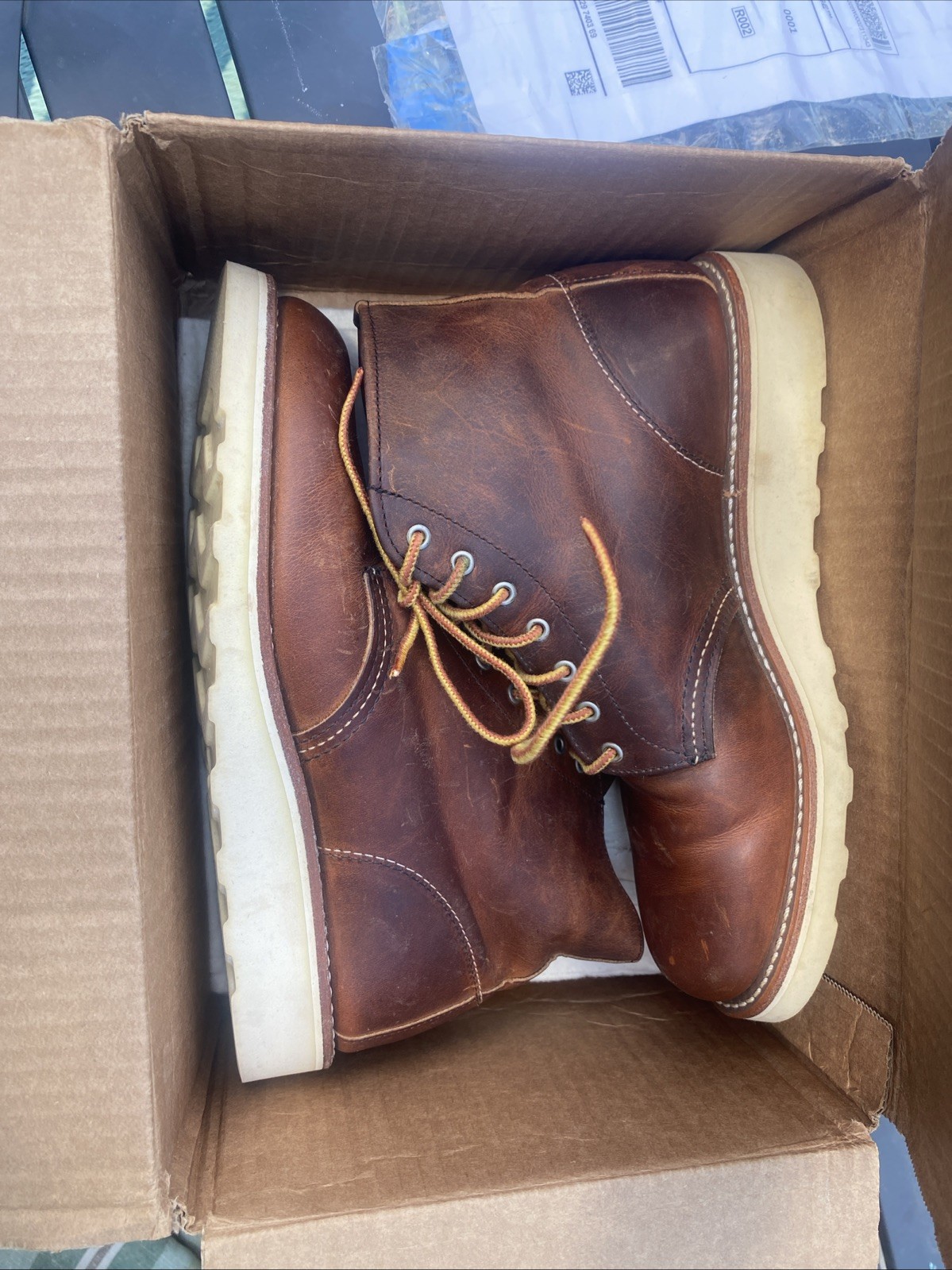 Red Wing Round Toe Boot Women’s #3451 Size 8B in Copper Rough & Tough leather