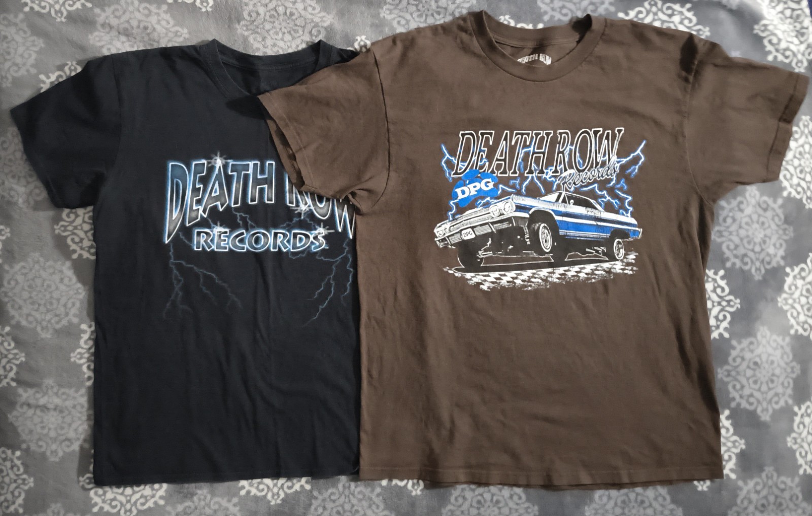 🎤 Vintage Death Row Records T-Shirts – Lot of 2 – Size Large (L) – 100% Cotton