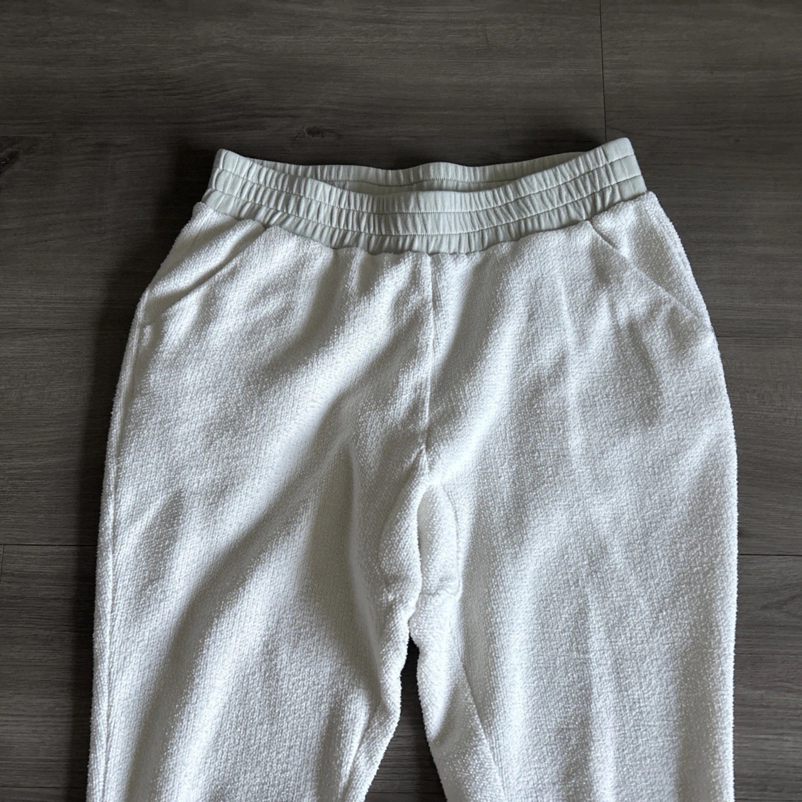Varley Nevada Slim Fit Pants Ivory Medium Women Stretch Comfort Athleisure