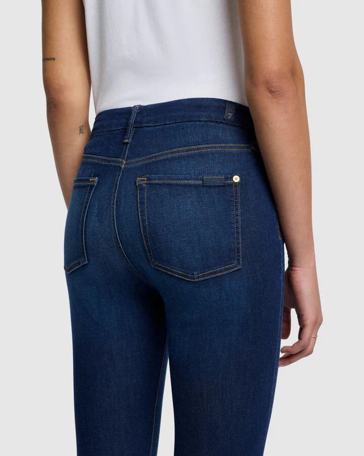 7 FOR ALL MANKIND WOMENS SLIM ILLUSION LUXE HIGH-RISE ANKLE SKINNY JEANS STRETCH