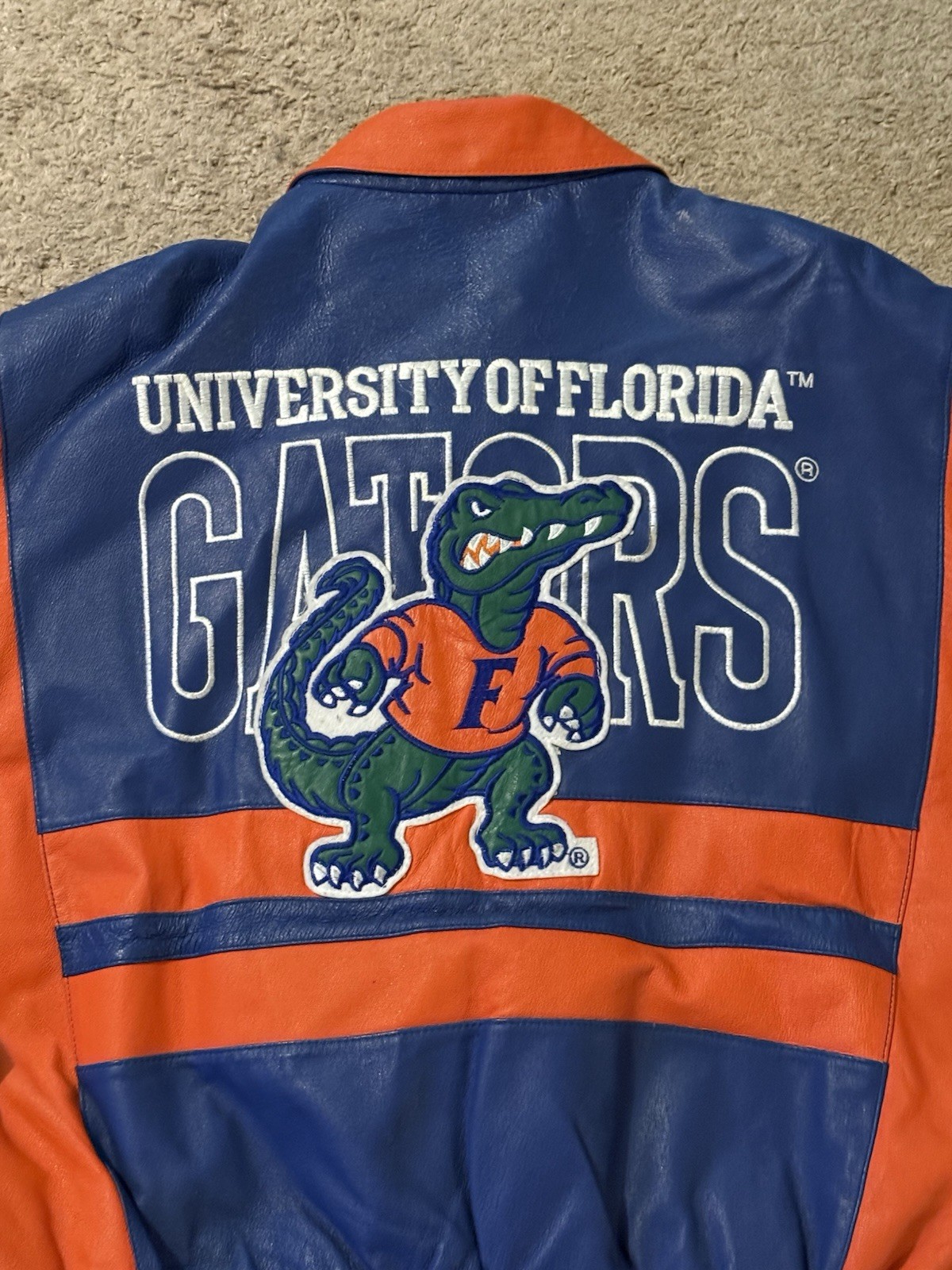 Vintage 90s College Phase University of Florida Gators Leather Jacket Size 3XL