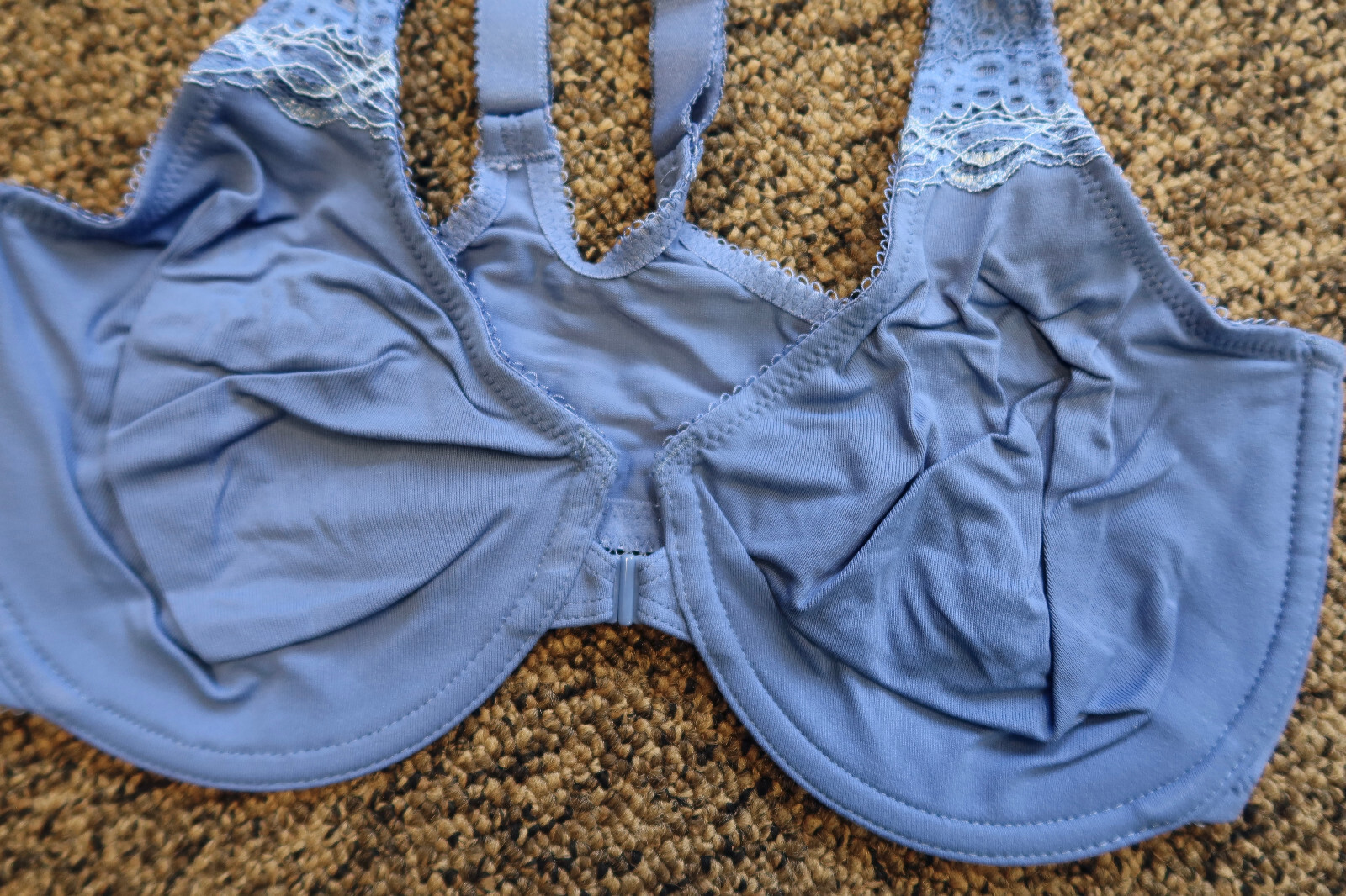 New Wacoal Soft Embrace Front Close Racerback Bra – Size 36D – Blue – # 851311