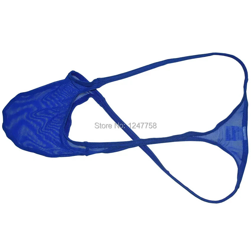 SEXY MENS SEE-THRU K403 GRAPE SMUGGLERS SHEAR MESH THONGS (M-29-33)-WHITE