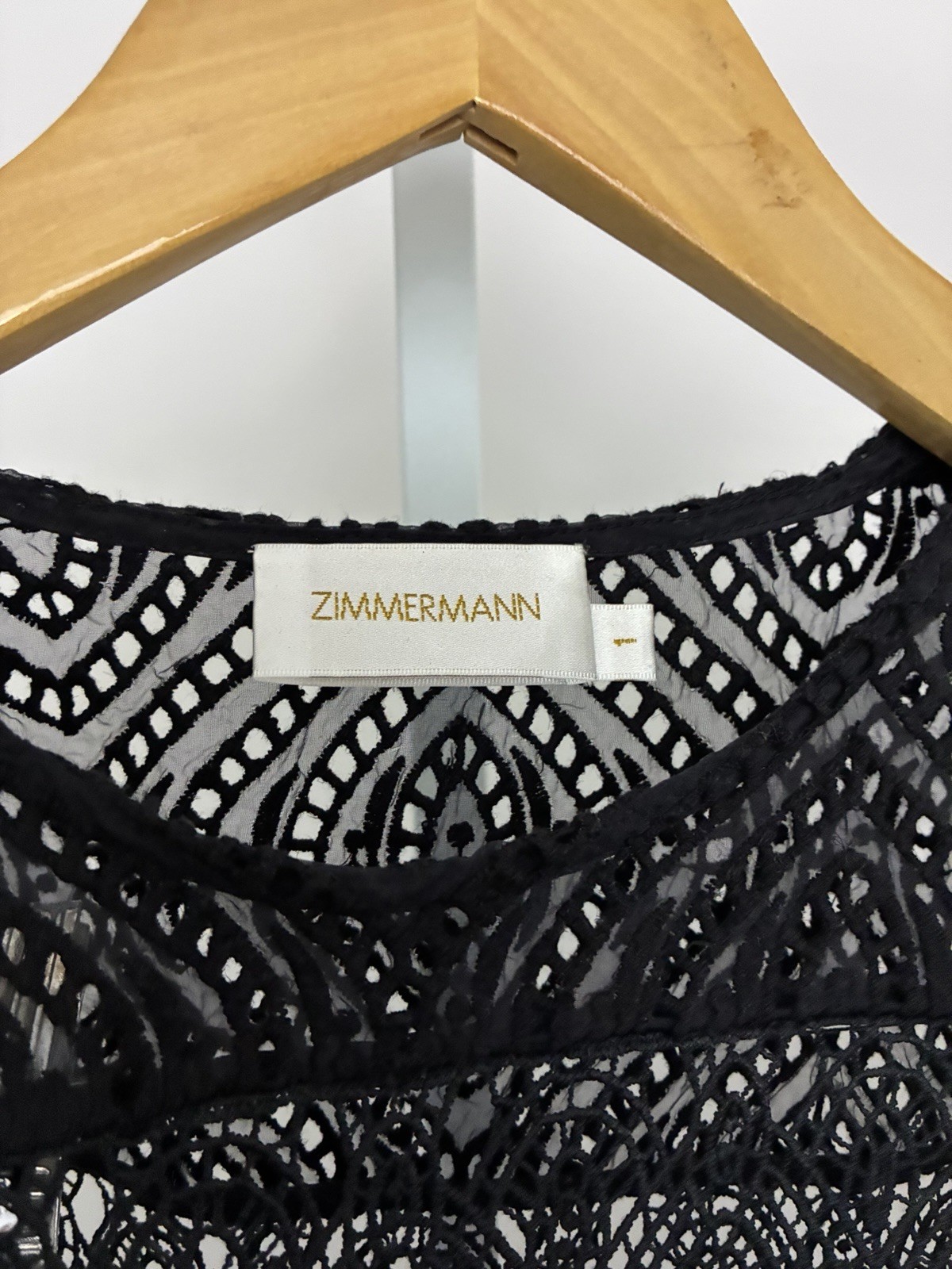 ZIMMERMANN Adorn Embroidered Mini Bell Dress In Black