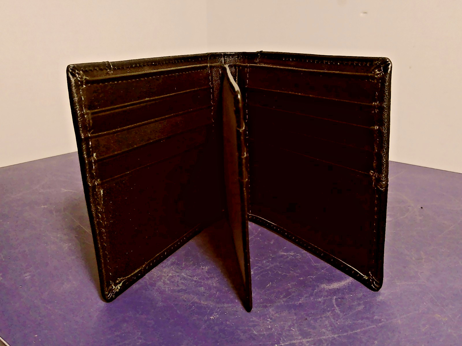 Original Swallow Mall Wallet Genuine Black Leather Bifold Wallet