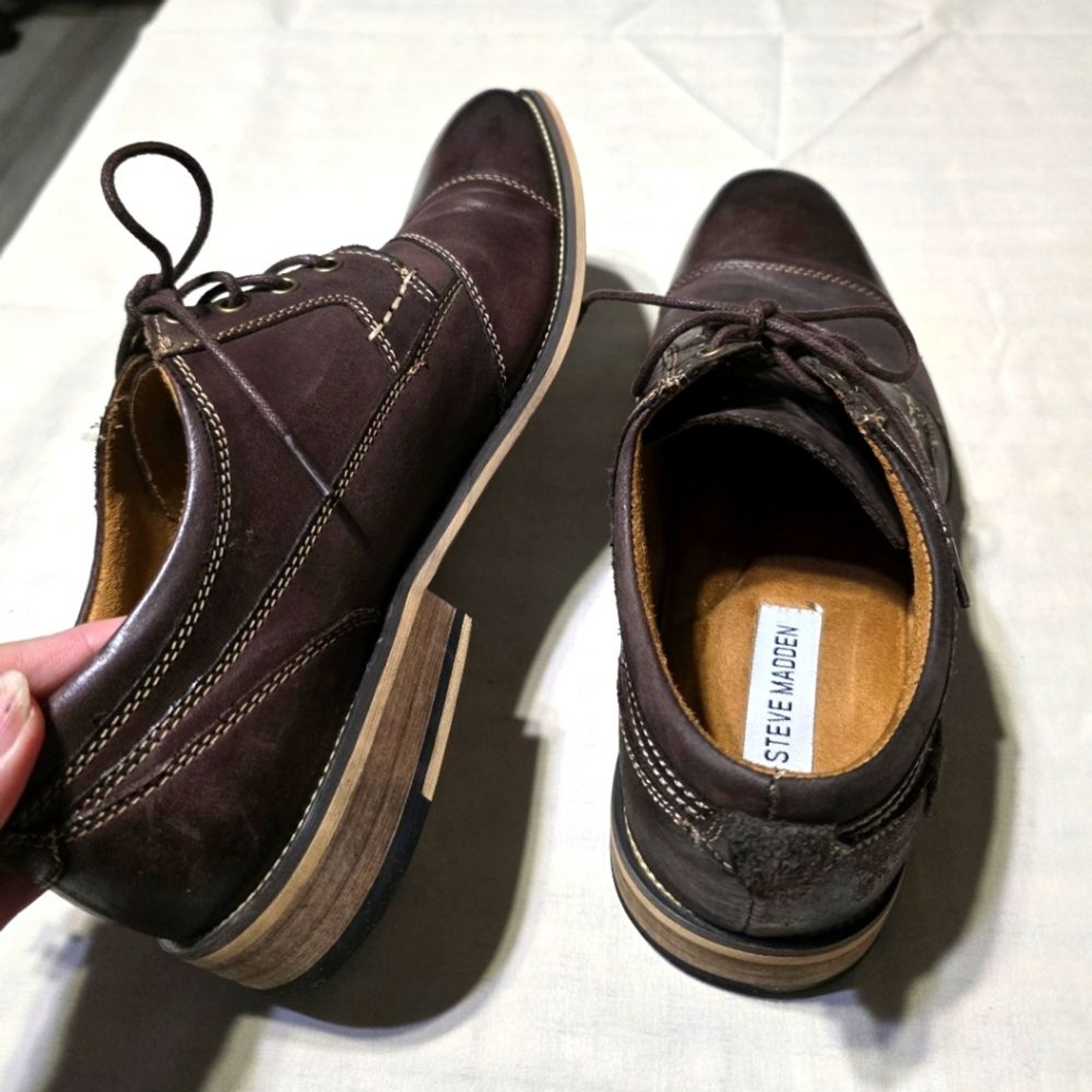 Steve Madden Men’s Brown Leather Dress Shoes