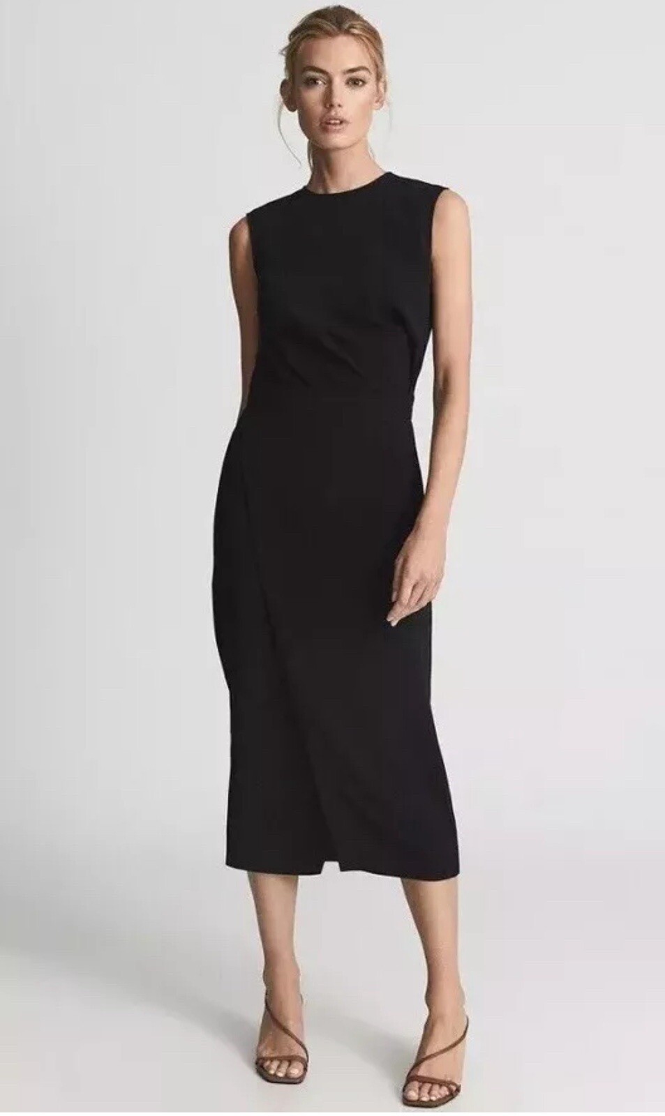 REISS LAYLA SLEEVELESS BODYCON Party Summer DRESS, BLACK Coral Size Uk 4-14 £149