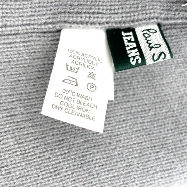 Paul Smith Jeans Gray Knit Beanie Hat Acrylic 100% One Size Excellent From Japan