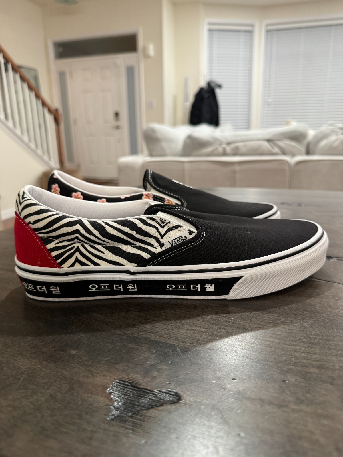 VANS Classic Slip-On “Koreantypgrphy) (SKU VN0A33TB9HW) Men size 8-13