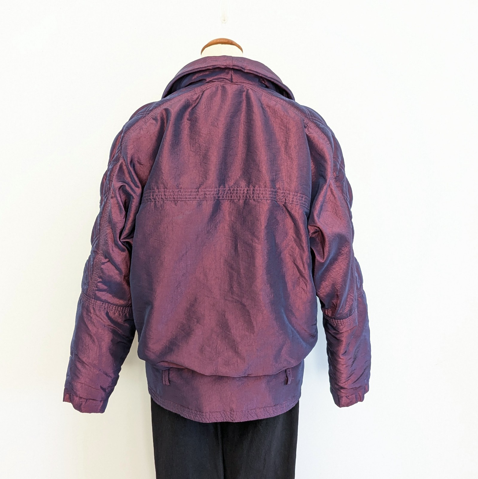 XCT Jacket Vintage Sz M-L Purple Pink Iridescent Motorcycle Y2K 80s 90s