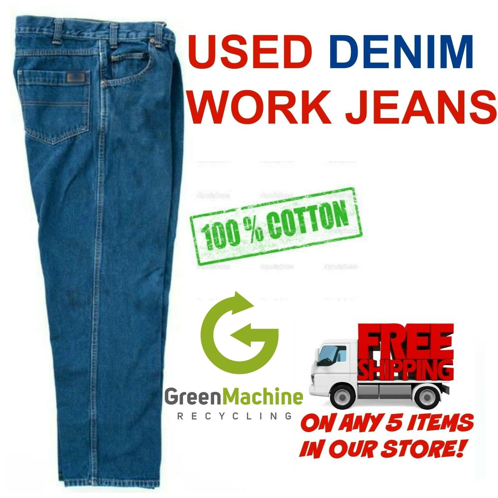 Used Work Jeans Cintas RedKap Unifirst Dickies