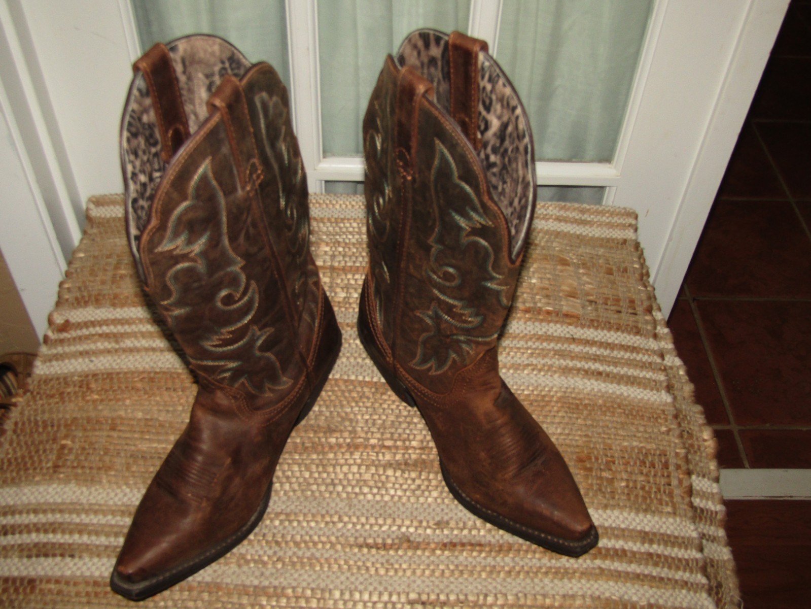 Laredo Access Western Boots Women’s Size 9 W Brown Leather 51078 Snip Toe