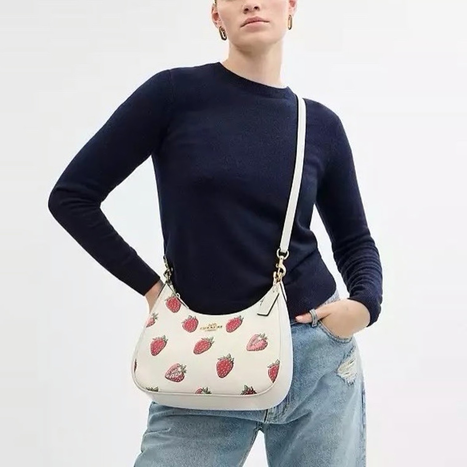 NEW COACH Teri Hobo Bag With Strawberry Print CAL67 outlet FREE SHIPPING