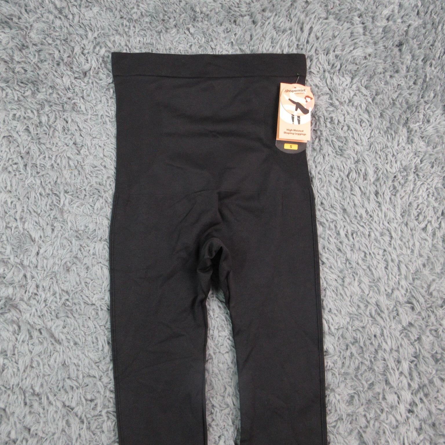 Shapermint Essentials Leggings Womens S Black Ankle High Rise Shaping 23×24* NWT