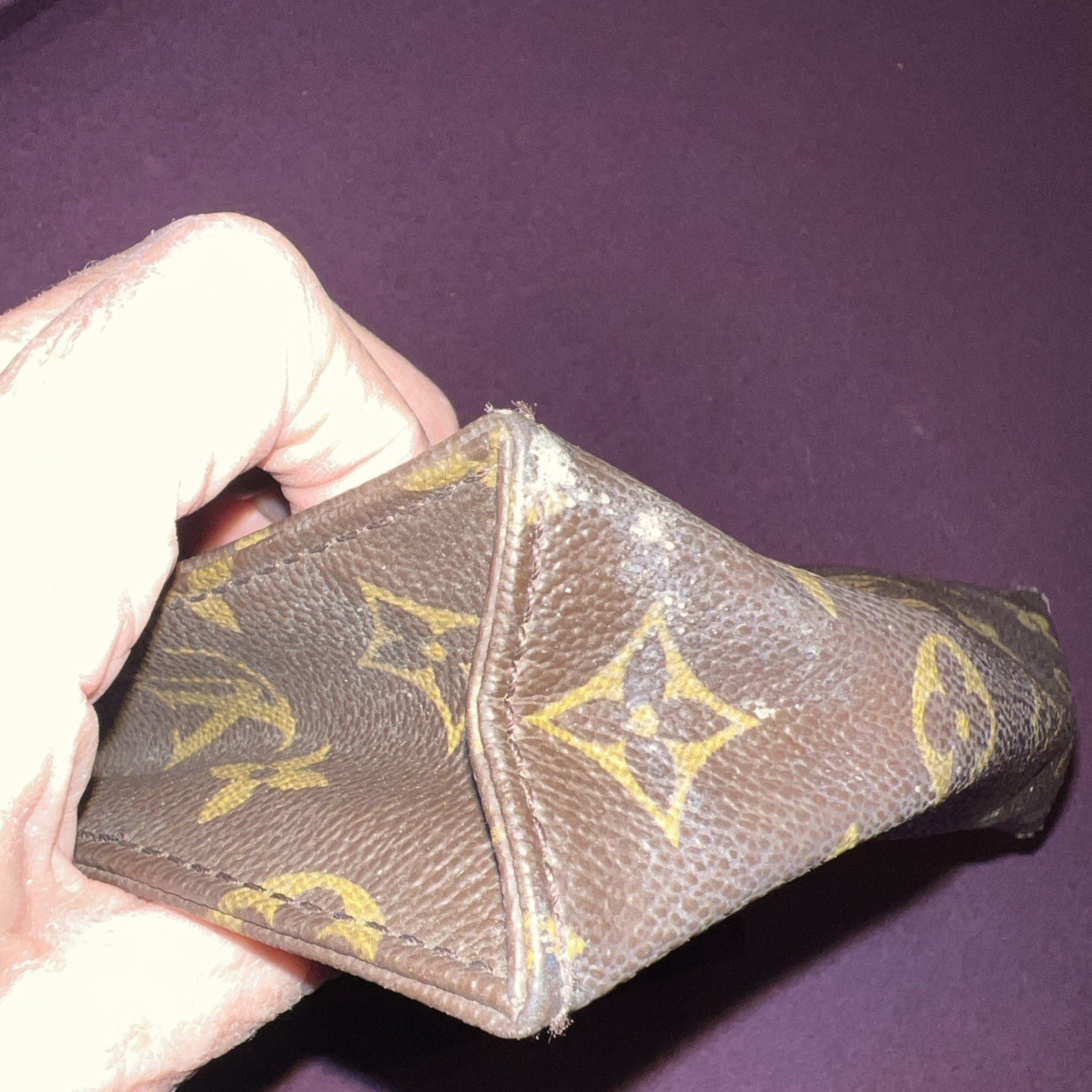 Louis Vuitton Vintage Monogram cosmetic pouch 7.5”