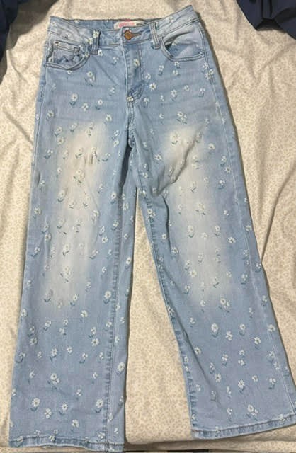 Denim Diva Girls Size 10 Wide Leg Jeans Stretch See Description