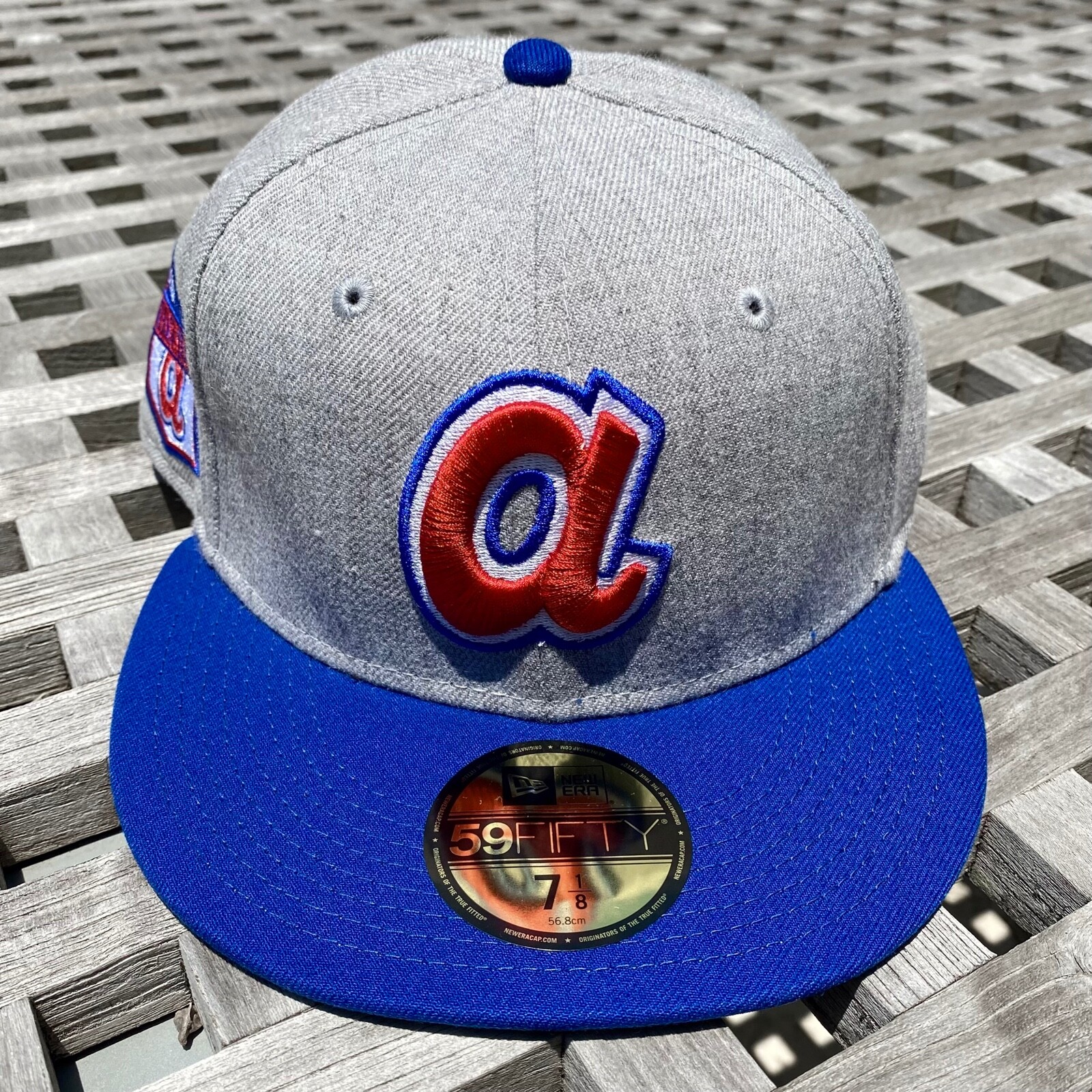Atlanta Braves 1972 Cooperstown Logo New Era 59FIFTY 2 Tone Fitted Hat 7 1/8