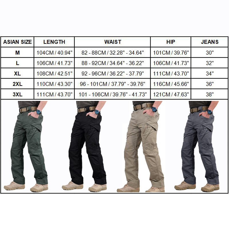 US Men Tactical Cargo Pants Soldier Straight-fit Work Combat Trousers Outdoor AA