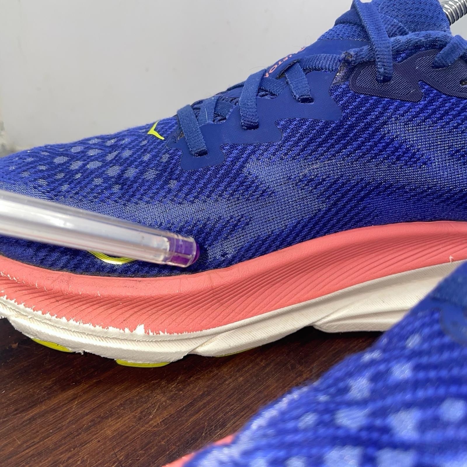 Hoka One One Clifton 9 Shoes Womens Size 7 B Evening Sky Coral Running Sneakers