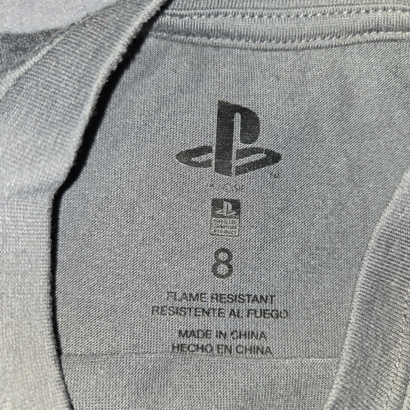 Boy’s Sz 8 Playstation Gray Cool Kids Short Sleeve Graphic Tee