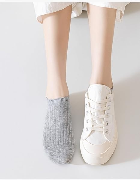 Women’s No Show Ankle Socks – 5/10 Pairs Low Cut Cotton Socks
