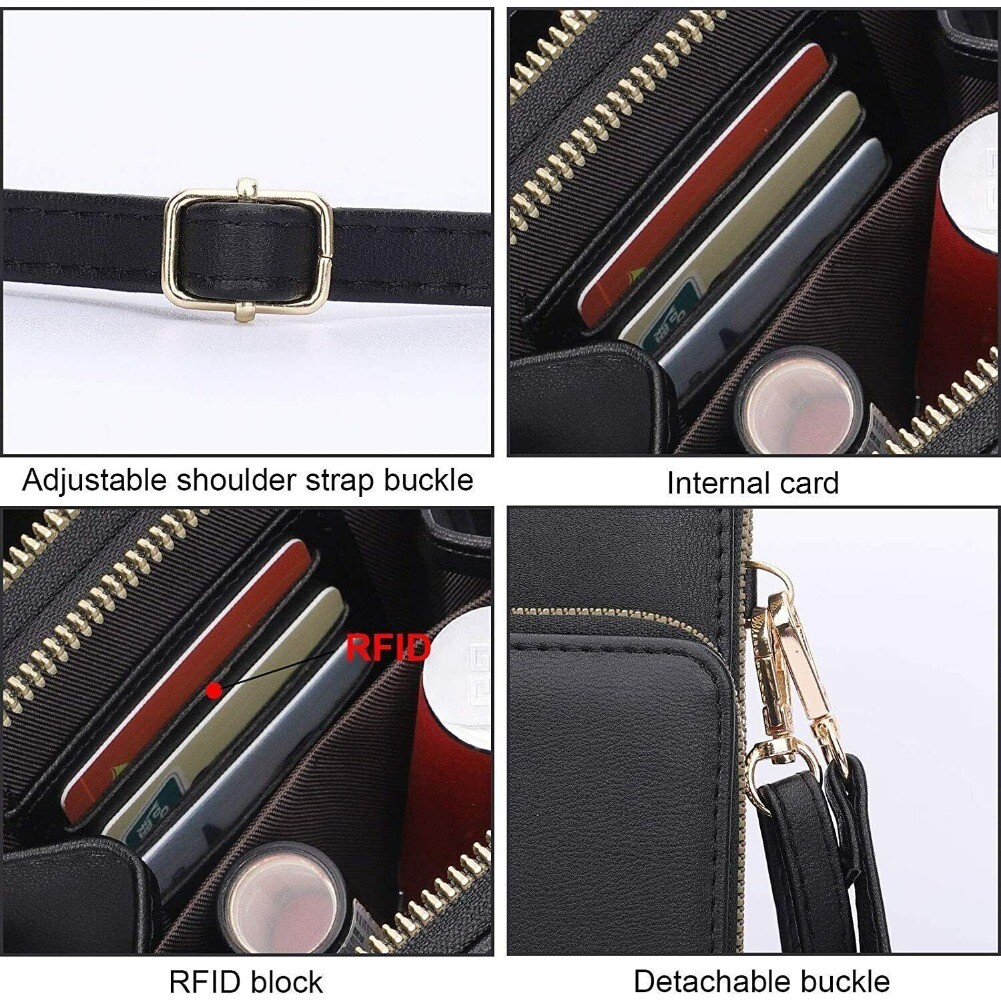Small Crossbody Cell Phone Purse with Large Touch Screen for Women Mini Handbag