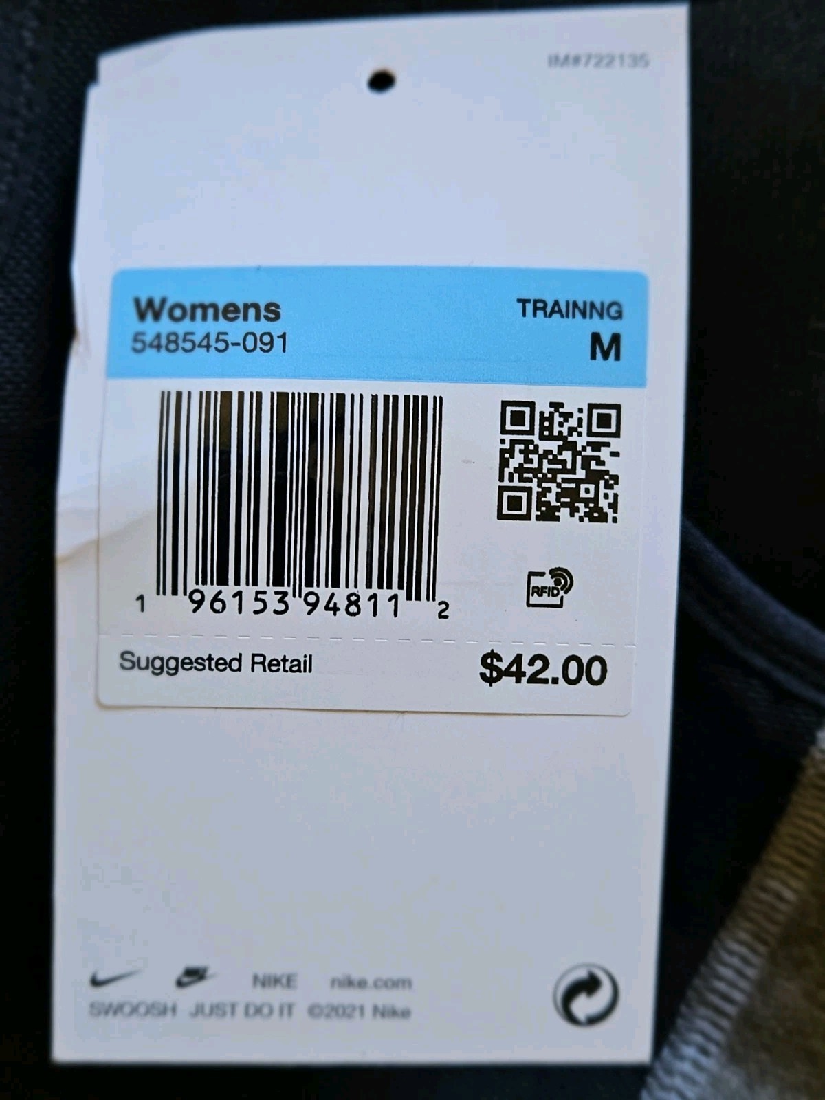 NIKE Women’s Victory Shape Bra High Support Gray Black Size Medium 548545 NWT