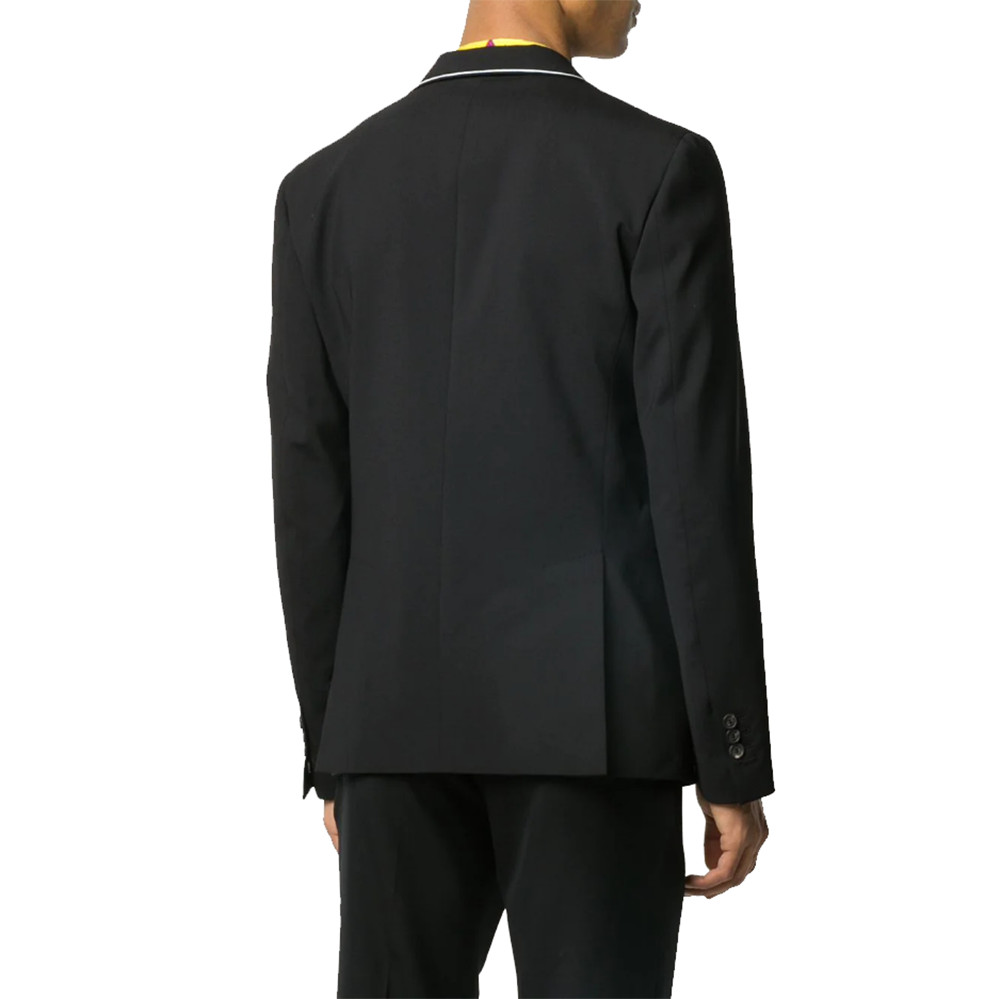 DSQUARED2 Blazer Jacket White Piping Detail Slim Fit Black Size 48 – RP £1371.00