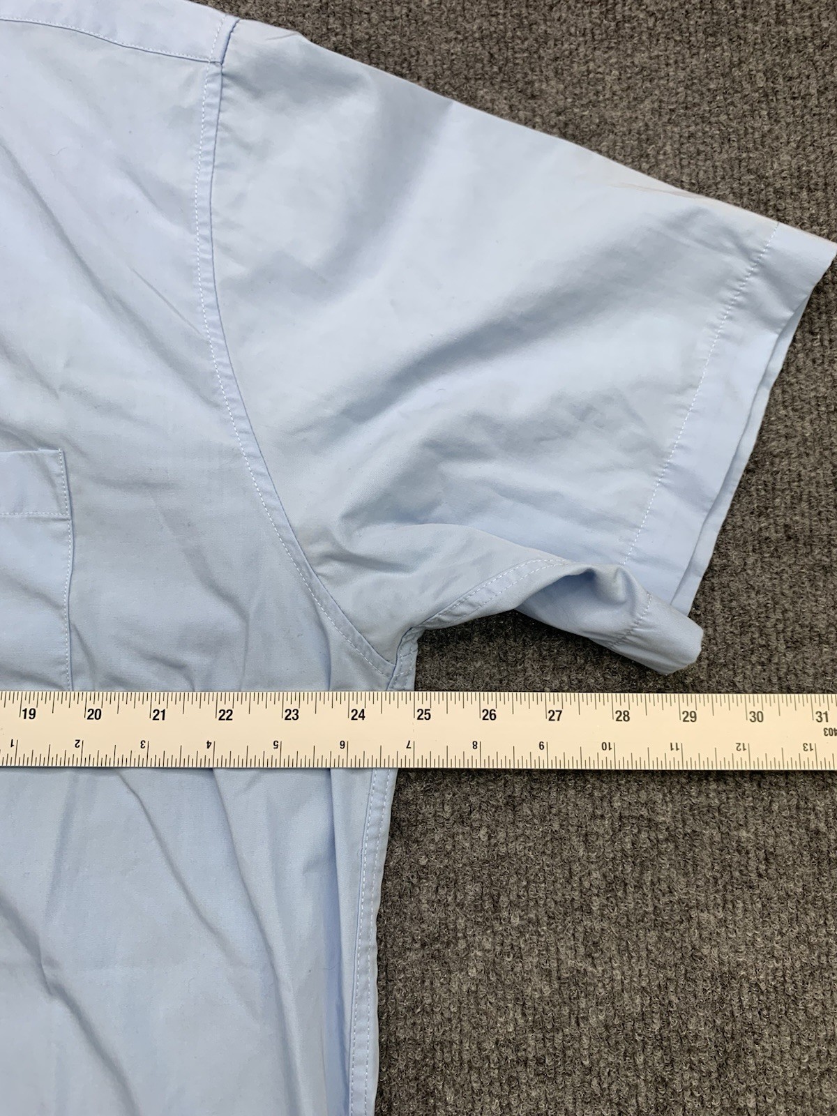 Dixxon Performance Bamboo Series Shirt Men XL Light Blue Short Sleeve Button Up
