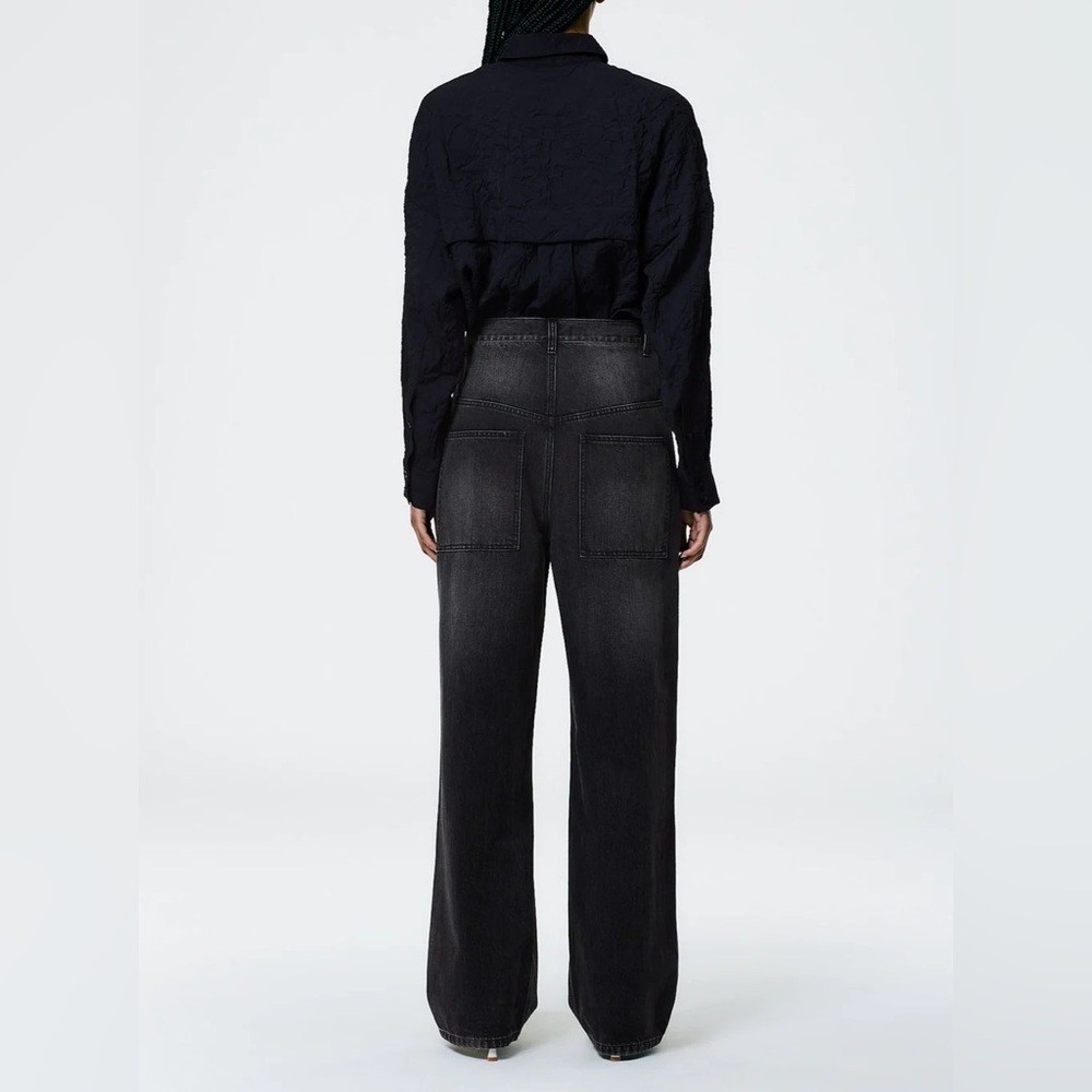 Tibi Ryder Jean in Vintage Wash Black Denim size 24