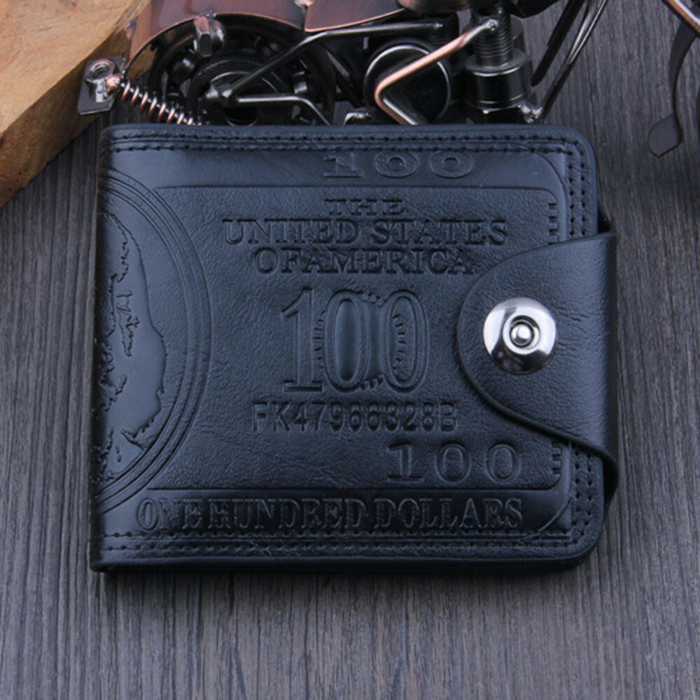 Mens Novelty US 100 Dollar Wallet Leather Bill Money Billfold Card Holder Purse