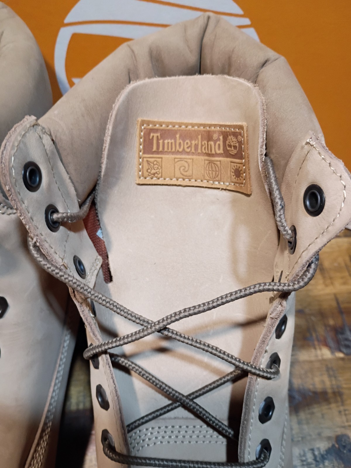 Mens Timberland Premium Waterproof Med Beige Premium Nubuck Lthr Boot SZ 12