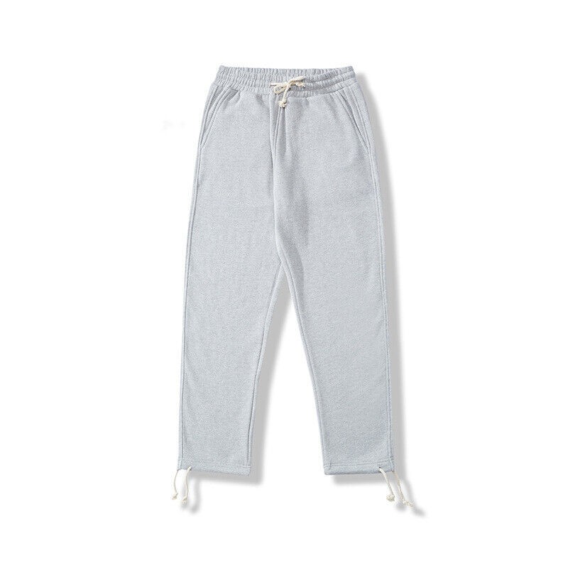 Men’s Straight Sweater Pants Basic Solid Color Thick Sports Casual Pants
