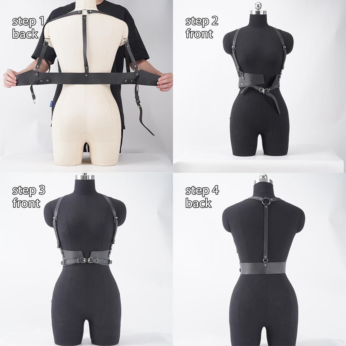 Women Punk Gothic Waist Belt Adjustable Harness Street Style Corset Suspender