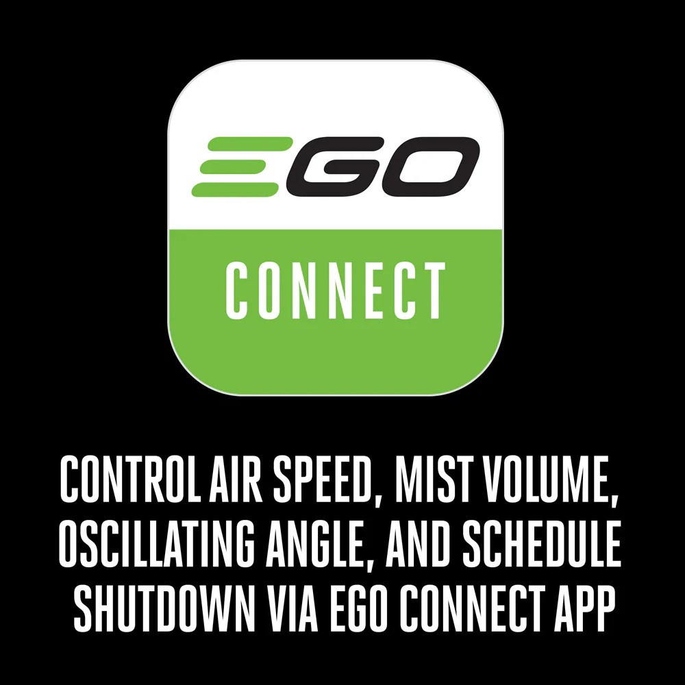 EGO 10-in High Velocity Indoor/Outdoor Oscillating Misting Jobsite Fan, Ba|16290
