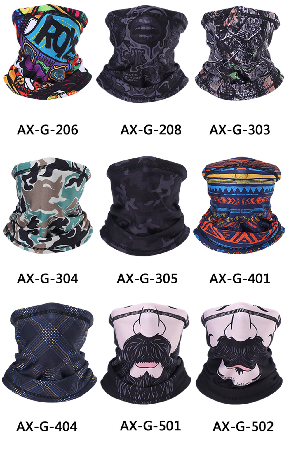 Skull Mask Neck Gaiter Scarf Headwear Halloween Mask Balaclava Face Mask Bandana
