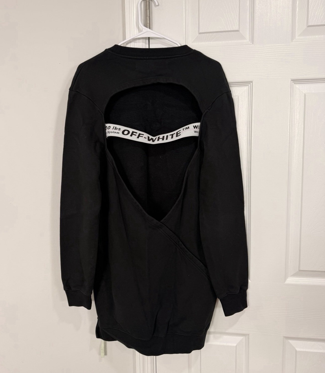 Off-white Black Open Back Sweater Dress Size Small